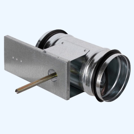 DCGAr 100 Shuft воздушный клапан под электропривод с резиновым уплотнителем на запорных лопатках